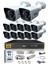 12 Kameralı 5 Mp Lensli 1080P Full HD Kamera Seti - Gece Görüşlü - Su Geçirmez - Cepten İzle 1