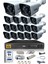 16 Kameralı 5 Mp Lensli 1080P Full HD Kamera Seti - Gece Görüşlü - Su Geçirmez - Cepten İzle 1