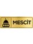 Mescit Kapı Yazısı Metal Kapı Isimliği Gold 23 x 8 cm 1