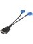 Dms-59 Pin Erkek Çift VGA Bayan Y Splitter Video Kartı Adaptörü Kablosu 1