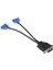 Dms-59 Pin Erkek Çift VGA Bayan Y Splitter Video Kartı Adaptörü Kablosu 2