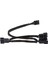 4 Pin Fan Güç Kablosu Pwm Fan Splitter Kurşun 1 Ila 3 Adaptörü Siyah Kollu 3