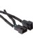 4 Pin Fan Güç Kablosu Pwm Fan Splitter Kurşun 1 Ila 3 Adaptörü Siyah Kollu 4
