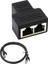 2 Port Splitter Adaptörü Lan Ethernet Kablo Bağlayıcı Fiş Adaptörü + Kablo (Yurt Dışından) 1