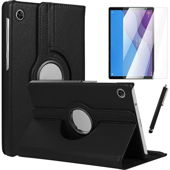 GoGoPlus Lenovo Tab M10 Hd (2.nesil) TB-X306F Kılıf Dönebilen Standlı Tablet Kılıfı + Ekran Koruyucu + Kalem