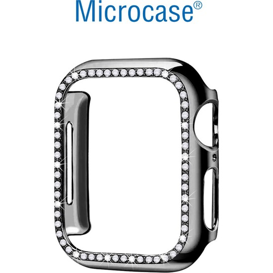 Microcase Apple Watch Uyumlu 7 41MM Elmas Taş Kaplama Önü Fiyatı