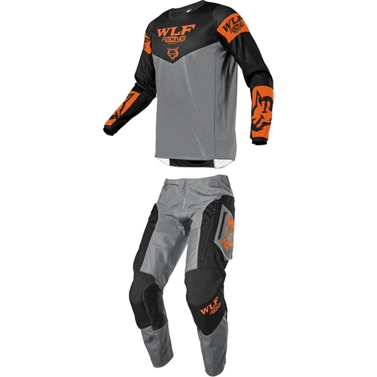 Acerbis Wlf Racıng Turuncu-Gri Jersey Pantolon Takım