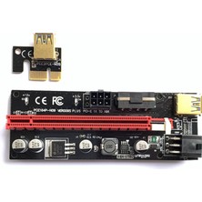 Pcıe Riser Adaptörü Genişletici Madencilik 1X-16X USB 3.0 Hızlı Veri Iletimi 12V Siyah Kordon