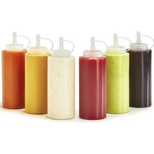 Xnews Şeffaf Kapaklı Sızdırmaz Yağlık Sosluk Şişesi Plastik Yağdanlık 400 Ml. AP-9028-