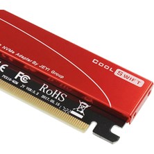 Charmant 2 Adet Nvme M.2 Ngff SSD Ila 3.0 X16 Adaptörü Genişletme Kartı ve Soğutucu Durumda