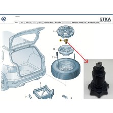 Parça Deponuz Audi A1 (2019 ve Sonrası) Yedek Lastik Stepne Sabitleme Cıvatası