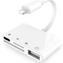 Daytona NK108L Apple iPhone Lightning To Tf Sd USB Dosya Aktarım Kart Okuyucu Çevirici Adaptör