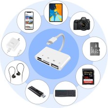 Daytona NK108L Apple iPhone Lightning To Tf Sd USB Dosya Aktarım Kart Okuyucu Çevirici Adaptör