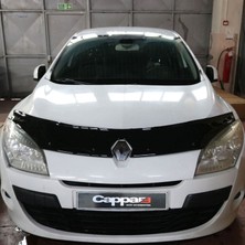 Eurocap Renault Megane 3 Ön Kaput Koruyucu Rüzgarlığı 3mm Akrilik (Abs) Piano Black 2009-2016