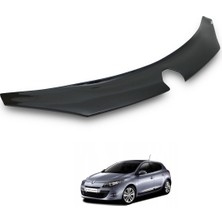 Eurocap Renault Megane 3 Ön Kaput Koruyucu Rüzgarlığı 3mm Akrilik (Abs) Piano Black 2009-2016