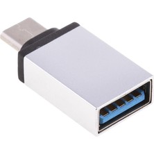 USB Tipi-C Erkek Usb3.0 Kadın Adaptörü Destek Otg Veri Sync Şarj Gümüş