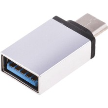 USB Tipi-C Erkek Usb3.0 Kadın Adaptörü Destek Otg Veri Sync Şarj Gümüş