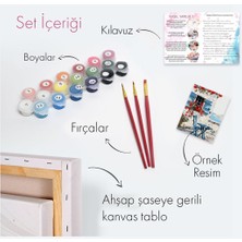 Tabdiko Sayılarla Boyama Seti 40 x 50 cm Tuval Şasesine Gerili Yalnız Ağaç