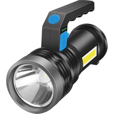 Segolike LED Şarj Edilebilir Süper Parlak Su Geçirmez El Feneri - Siyah (Yurt Dışından)