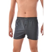 Tutku 6 Adet Tutku Pamuklu Düğmeli Erkek Boxer Füme 0117