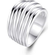 Profisher Multi Line Yüzük Gümüş Kaplama 7 Yollu Cool Design  7 (47MM)