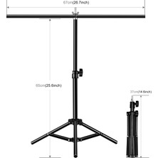 Sunsky 68 Cm T-Şekil Fotoğraf Stüdyosu Arka Plan Dekoru (Yurt Dışından)