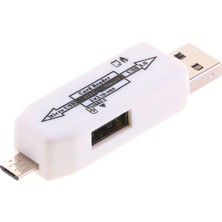 Otg Adaptörü Tf Kart Okuyucu Için Mikro USB Kablosu Adaptörü -, 65MM * 17MM * 14MM Beyaz