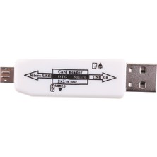 Otg Adaptörü Tf Kart Okuyucu Için Mikro USB Kablosu Adaptörü -, 65MM * 17MM * 14MM Beyaz