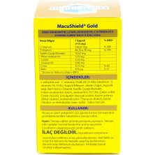 Macushield Gold Mezo-Zeaksantin, Lutein, Zeaksantin, C Vitamini Ve E Vitamini Içeren Takviye Edici Gıda - 90 Kapsül