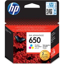HP Orijinal 650 Mürekkep Kartuşu Üç Renkli (CZ102AE)