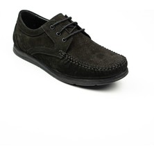 Nobel 1051 Bağcıklı Siyah Nubuk Deri Erkek Günlük Ayakkabı