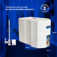 H-MAX Reverse Osmosis System Süper Sarım 80 Gpd Membranlı 12 Aşama Yumuşak Içimli 12 Litre Su Arıtma Cihazı