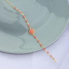 Miavi Silver 925 Ayar Gümüş Kafesli Kırmızı Nazarlı Bileklik