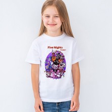 Morinna  Five Nights At Freddy's Baskılı Unisex Çocuk Tişört T-Shirt Mr-08