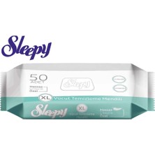 Sleepy Hasta Vucüt Temizleme Islak Mendil Havlu 50 Yaprak Xl 18 Li Set (3pk*6)