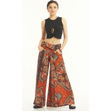 Los Banditos Düşük Bel Düğmeli Bol Paça Pantolon