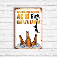 Alkol Retro Ahşap Poster