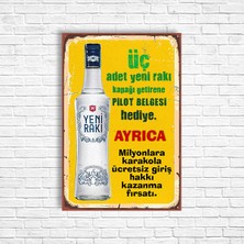 Trend Poster Rakı Alkol Retro Ahşap Poster