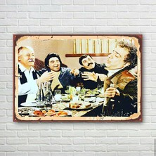 Alkol Yeşilçam Retro Ahşap Poster