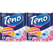 Teno Ultra Tuvalet Kağıdı Çift Katlı 64 Lü Paket Pudra Kokulu (Avantaj Pk Serisi) (2pk*32)