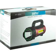 Panther PT-8893 USB Şarjlı Solar El Feneri
