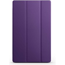 Fuchsia Lenovo M10 TB-X306F Uyumlu Fuchsia Smart Cover Standlı 1-1 Kılıf Flip Smart Akıllı Tablet Kılıfı