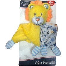 Jusso Toys Peluşlu Ağız Mendili - Sarı Aslan