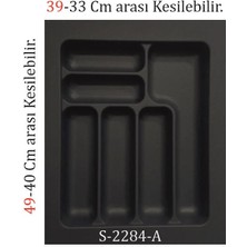 Starax Çekmece İçi Plastik Kaşıklık Antrasit S-2284-A Antibakteriyal