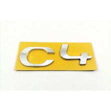 Behin Dizayn CITROEN UYUMLU C4 Bagaj Yazısı 88mm-30mm