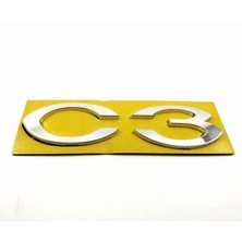 Behin Dizayn CITROEN UYUMLU C3 Bagaj Yazısı 65mm-35mm