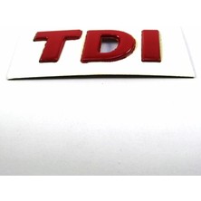 Behin Dizayn VOLKSWAGEN UYUMLU TDI Bagaj Yazısı Skoda Golf Fabia Jetta Kırmızı