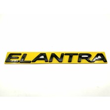 Behin Dizayn HYUNDAI UYUMLU Elantra Bagaj Yazısı Siyah 250mm-22mm