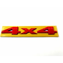 Behin Dizayn UNIVERSAL 4X4 Bagaj Yazısı Kırmızı 145mm-22mm