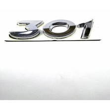 Behin Dizayn PEUGEOT UYUMLU 301 Bagaj Yazısı 90mm-20mm